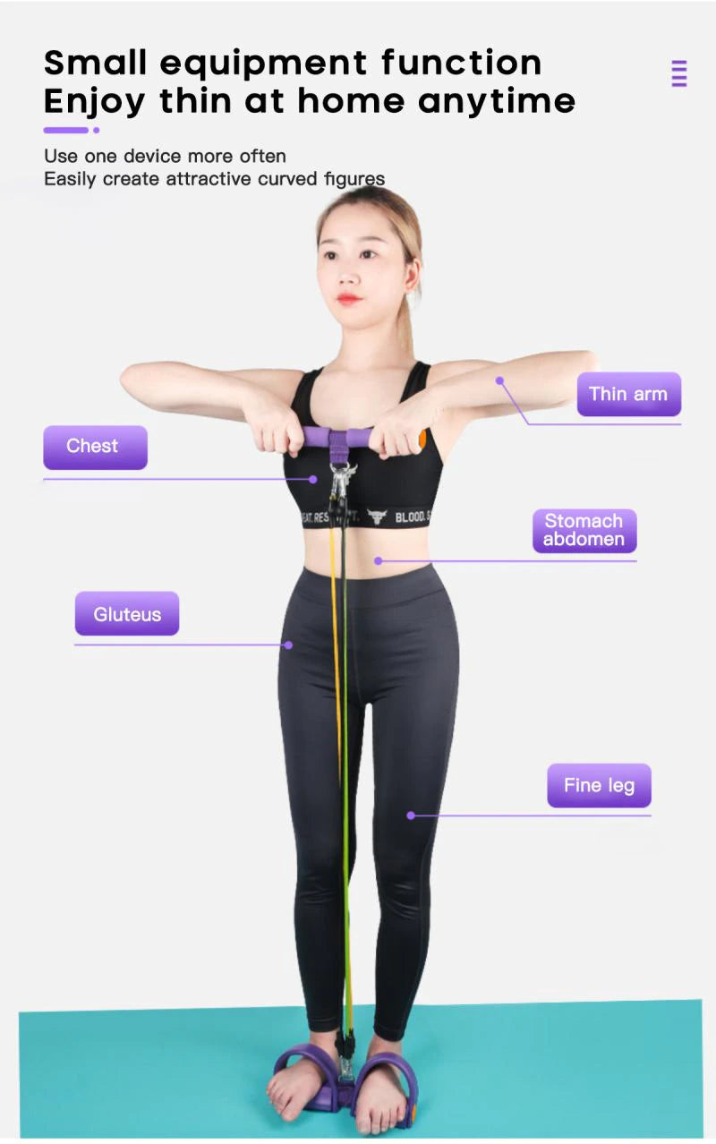 4 TUBE FITNESS RESISTANCE BANDS