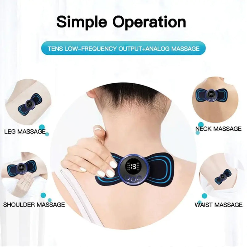 Plastic Blue portable Mini back and Shoulder Neck Body Massager